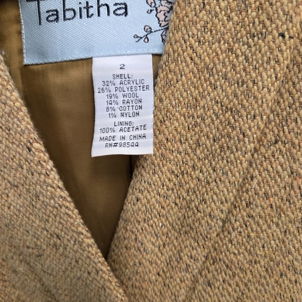 Tabitha Anthropologie Womens Tweed Cardigan Jacket Short Sleeve Size 2 - Picture 4 of 5